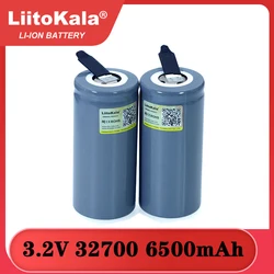 LiitoKala 3,2 V 32700 6500mAh LiFePO4 Batterie 35A Kontinuierliche Entladung Maximale 55A High power batterie + DIY Nickel blätter