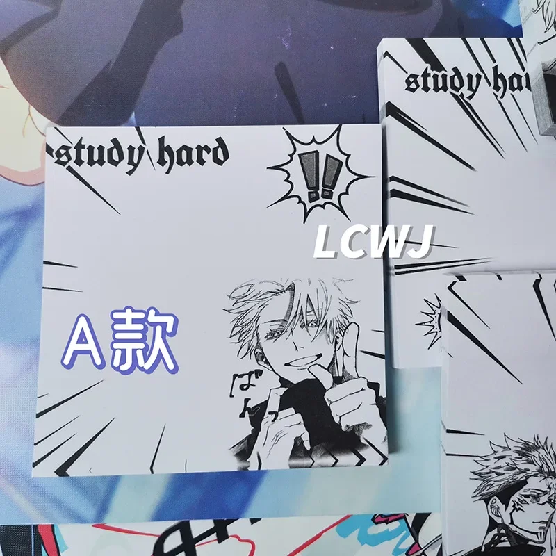 Hot Game Jujutsu Kaisen Memo Pad Anime Paper Sticky Notes For Kids School Stationery Itadori Yuuji Gojou Satoru Fushiguro Megumi