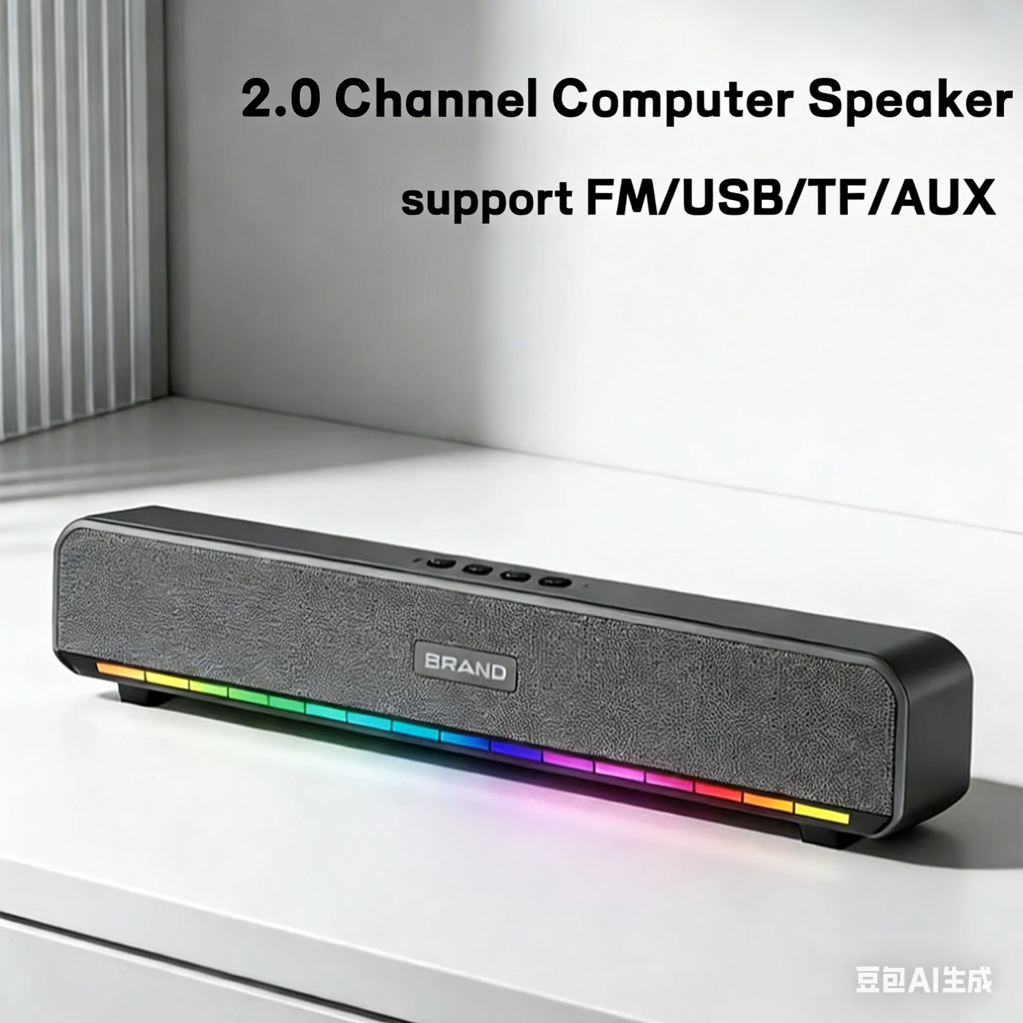 

Portable Sound Bar Speaker System Bass Surround Computer Stereo Music Player Bluetooth FM/USB/TF For Laptop Home Cellphones PC