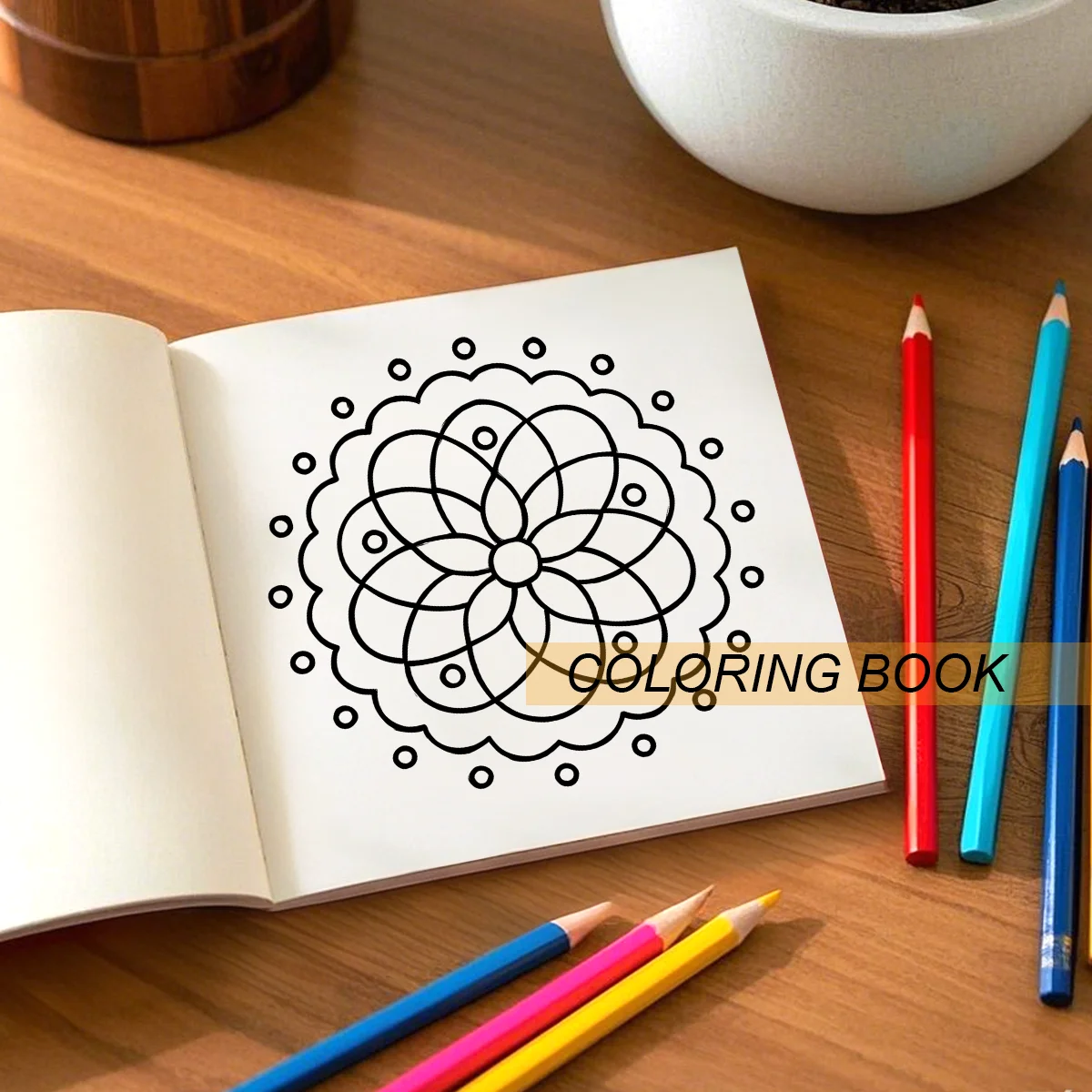 كتاب تلوين ماندالاس بولو وسهل كتاب تلوين زهور للبالغين والمراهقين يتميز 24 صفحة لرسم الرسم على الجدران