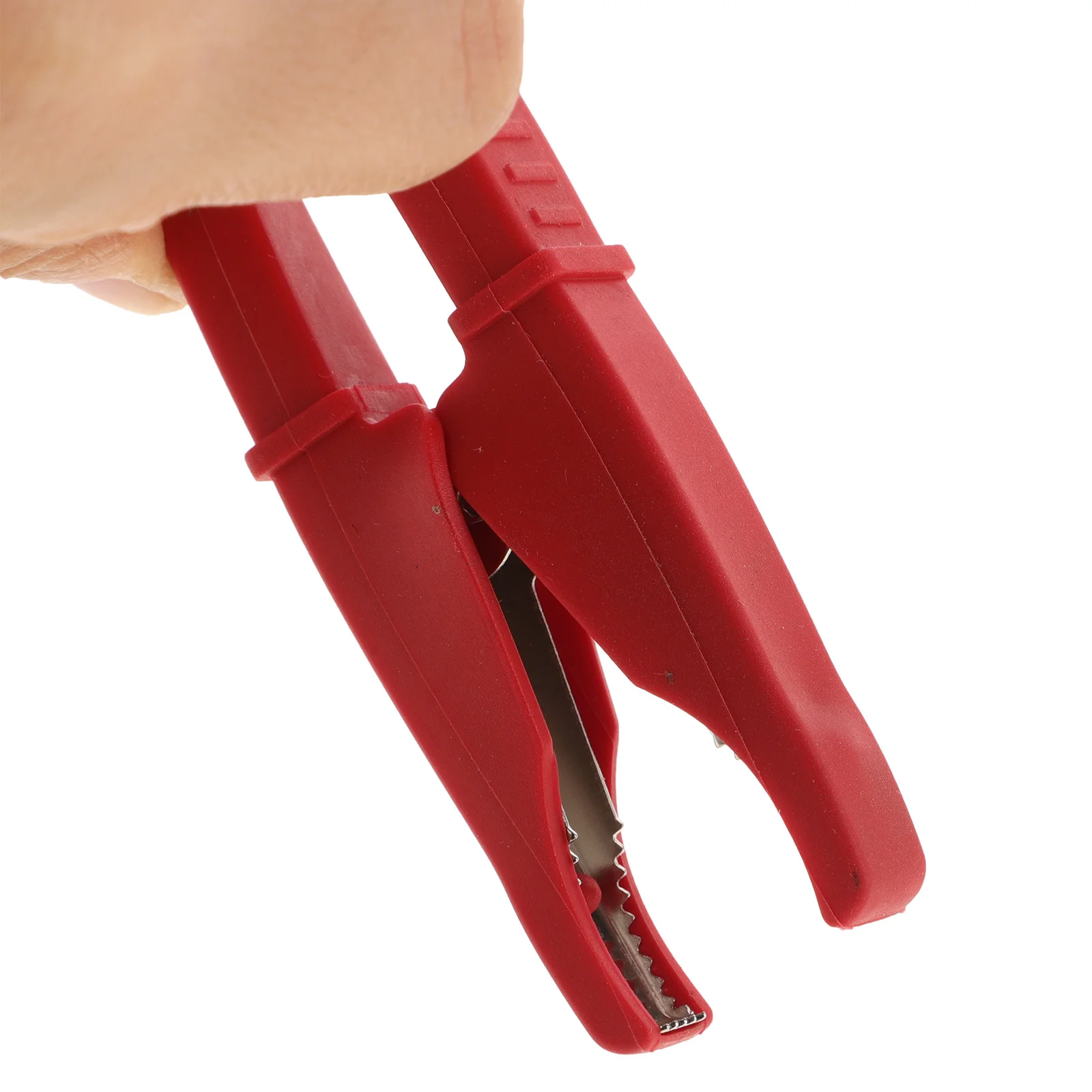 

2Pcs Convenient Alligator Test Clips for Electrical Testing and Soldering with Non-Slip Teeth Design Test Clamps