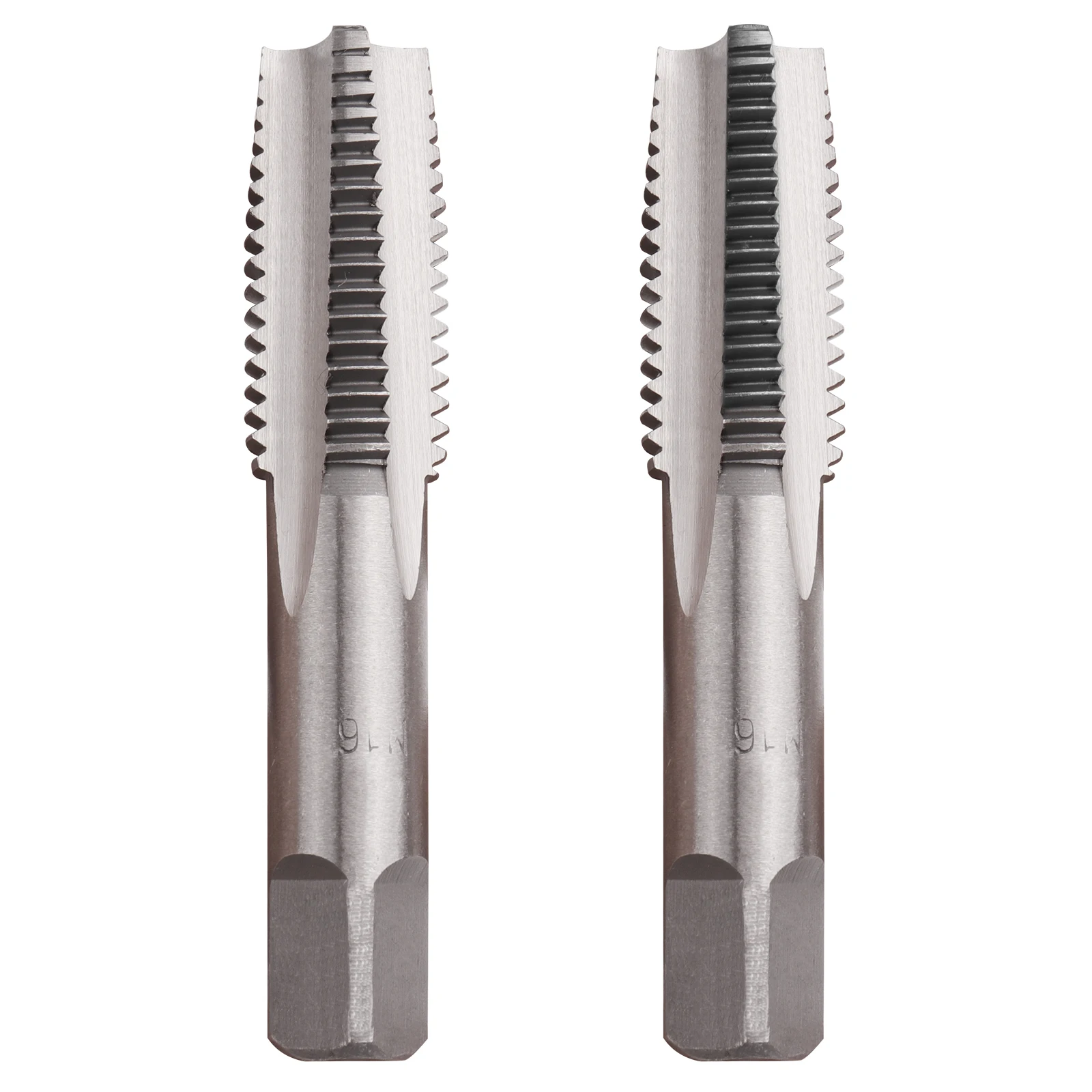 2pcs Thread Tap Right Hand Straight Flute Tap M8-M22 Metric Screw Tap Thread Plug Handle Tap for Aluminium Alloy steel Tools
