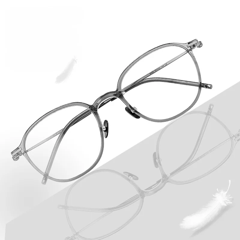 

50-21-143 Small Frame Glasses Pure Titanium TR90 Box Ultra Light Glasses Rim Face Small Frame Men and Women