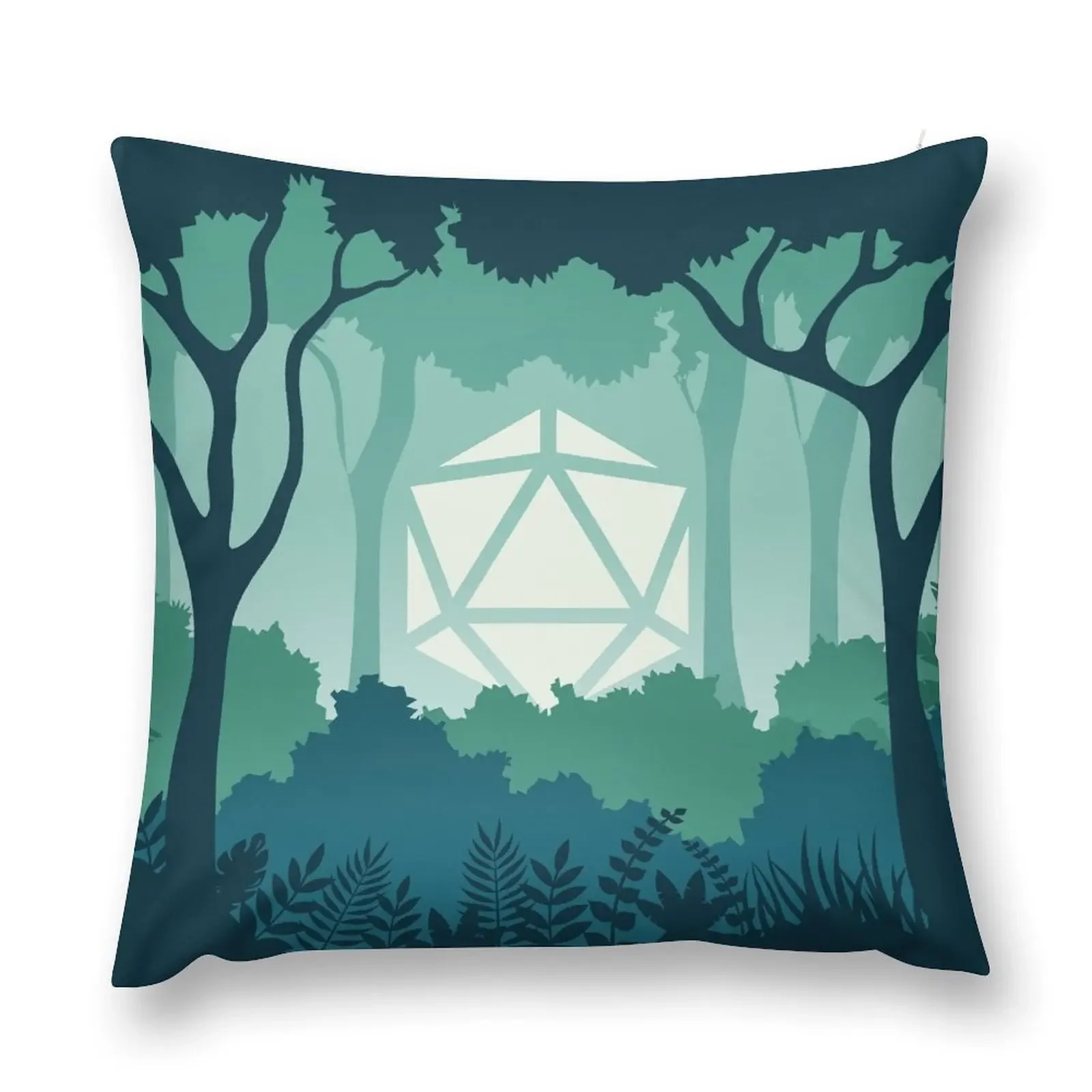 

Deep Jungle Polyhedral D20 Dice Sun Forest RPG Landscape Throw Pillow Decorative Cushions For Luxury Sofa pillow