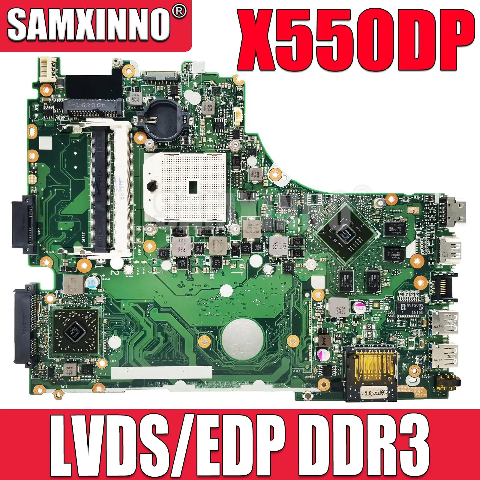 

X750DP Notebook Mainboard LVDS EDP For ASUS X550 K550D X550D K550DP Laptop Motherboard EDP or LVDS 100% Test