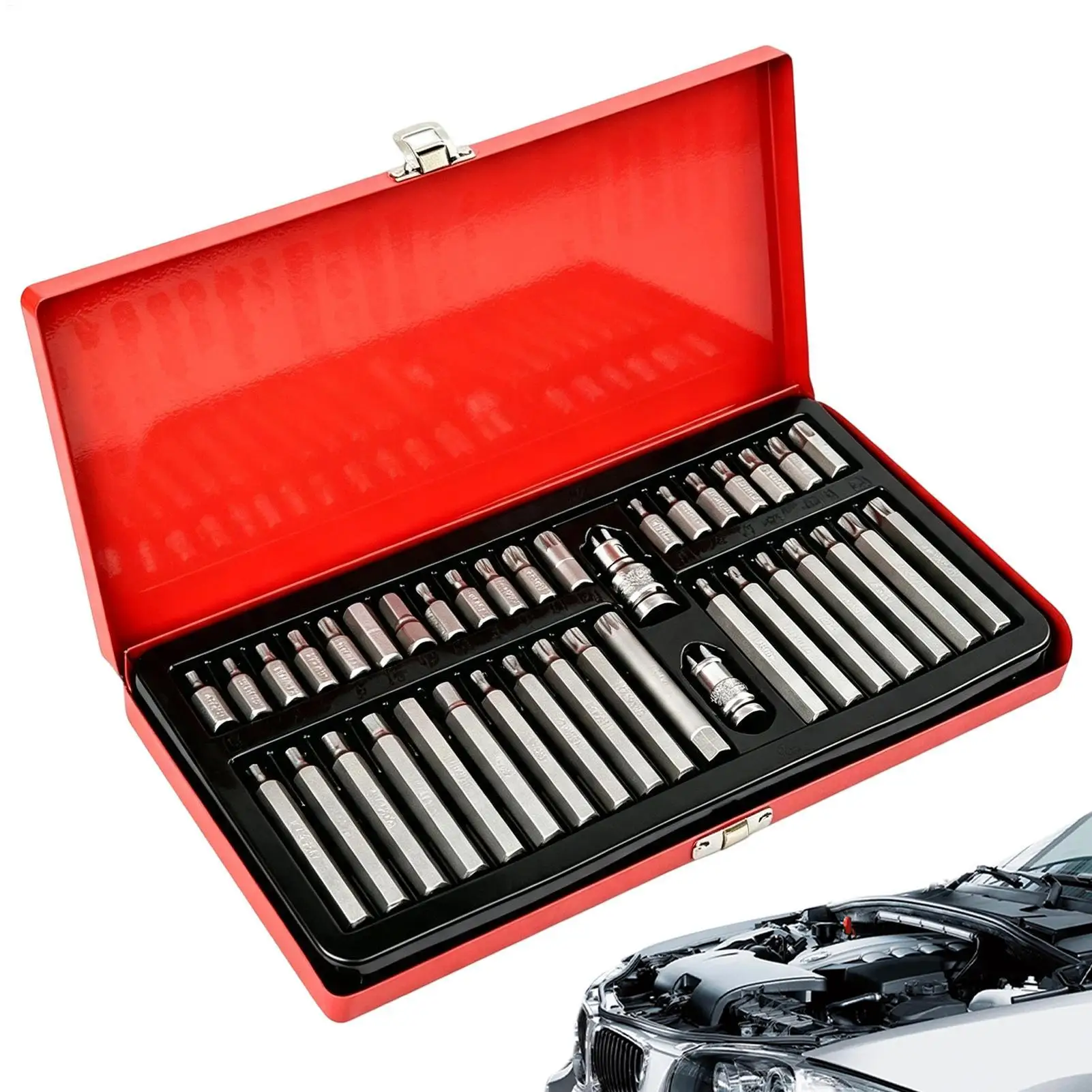 Ratchet Wrench Socket Set Screwdriver Socket Bit Set 40 Pcs Automative Repair Tool For Vehicle Truck Technicians Garage Workshop