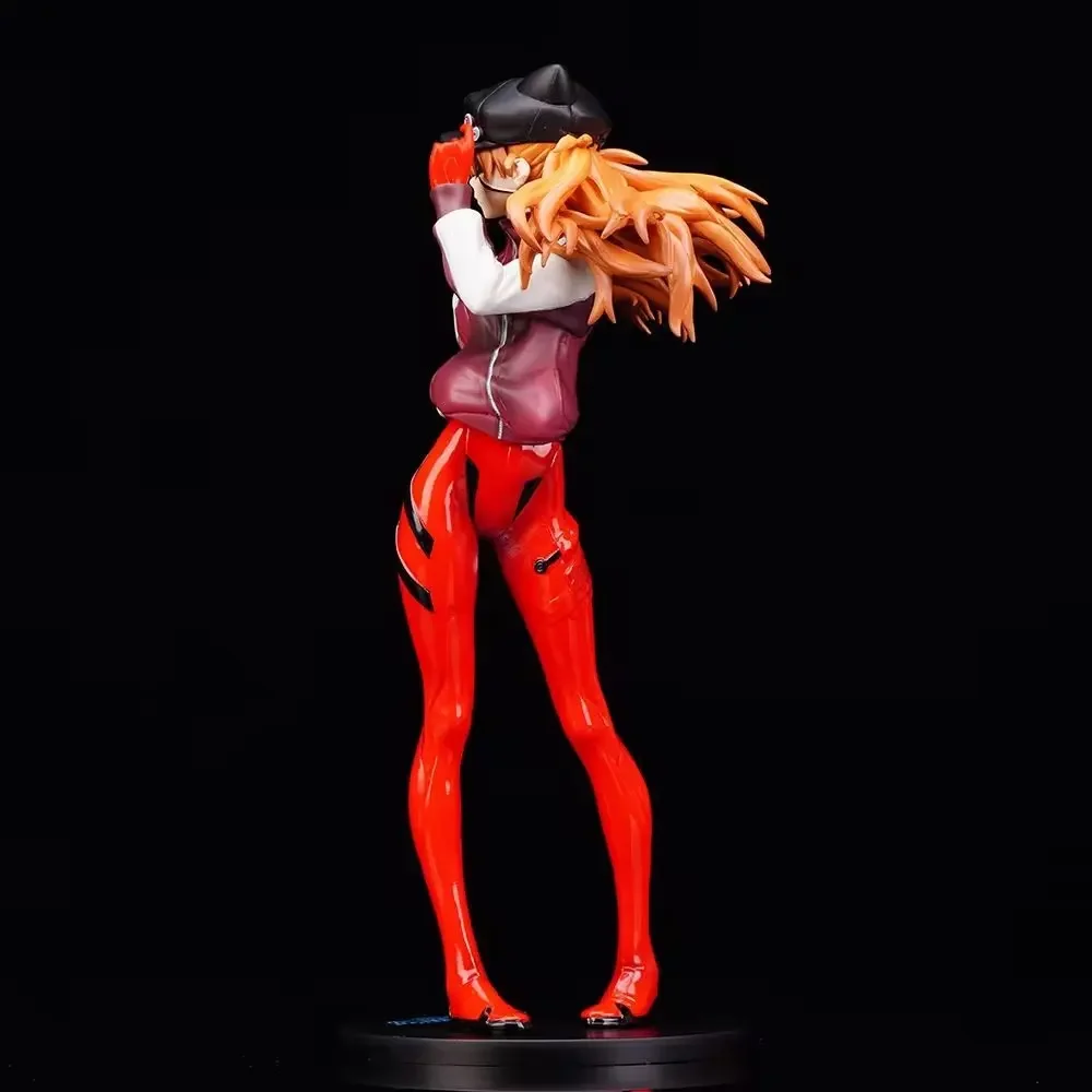 24CM EVA Anime Figure Asuka Langley Soryu Sportswear Peaked Cap Dress Up Model Toy Gift Collection PVC Evangelion Aciton Figure