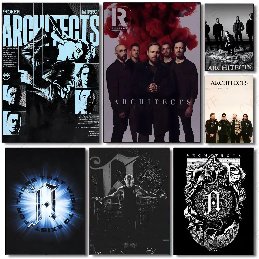 Póster de la banda británica de Metalcore A-Architects, pintura mural artística para pared, decoración del hogar y regalos