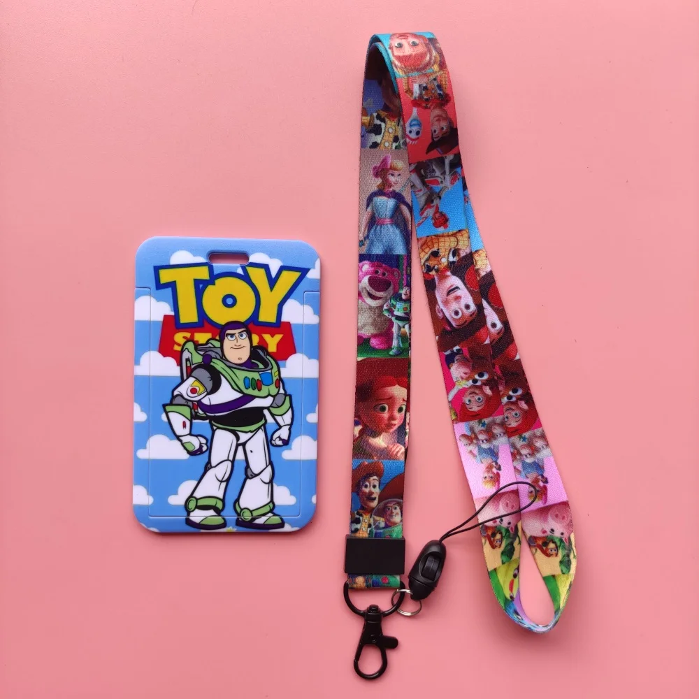 Disney Toys Mężczyźni Etui na dowód osobisty Smycze Kobiety Biznesowy pasek na szyję Etui na karty kredytowe Dziewczyny Uchwyt na identyfikator Wysuwany klips