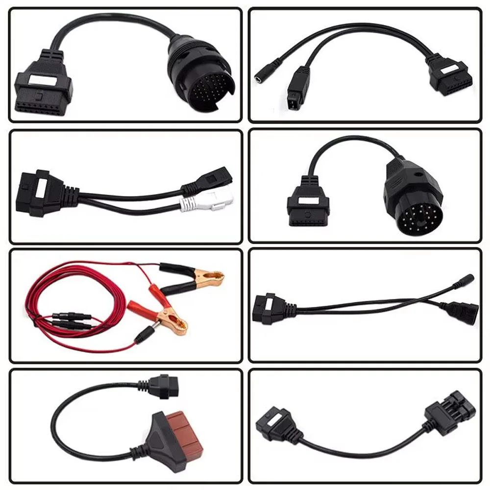 8Pcs Car Cables Adapter Scanner Obd Cable for Tnesf Delphis Orpdc VdIJk Autocoms Pro WOW CDP Vd TCS Cdp Pro Plus Diagnostic Tool