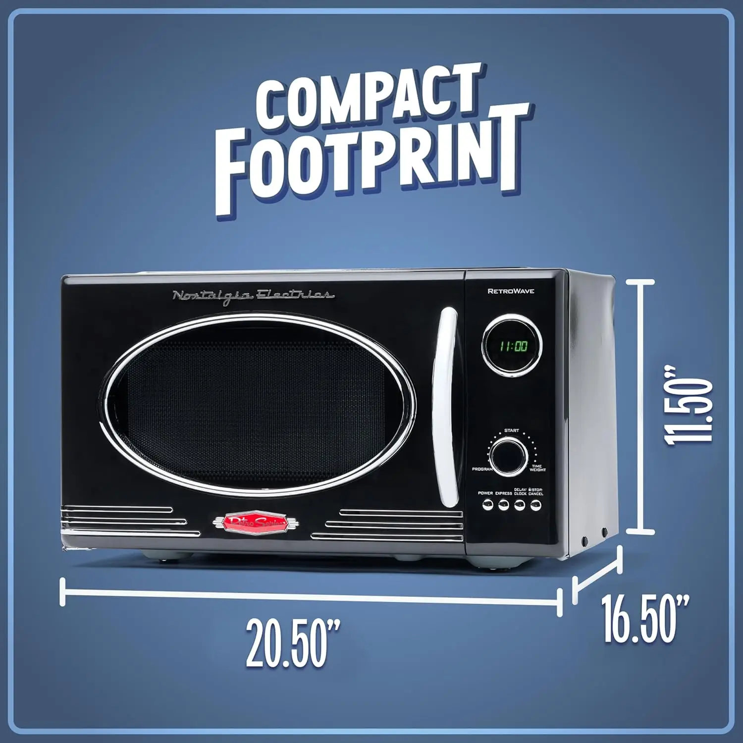 Forno de micro-ondas de bancada retrô grande 800 watts 0,9 pés cúbicos 12 configurações de cozinha préprogramadas relógio digital cozinha appl