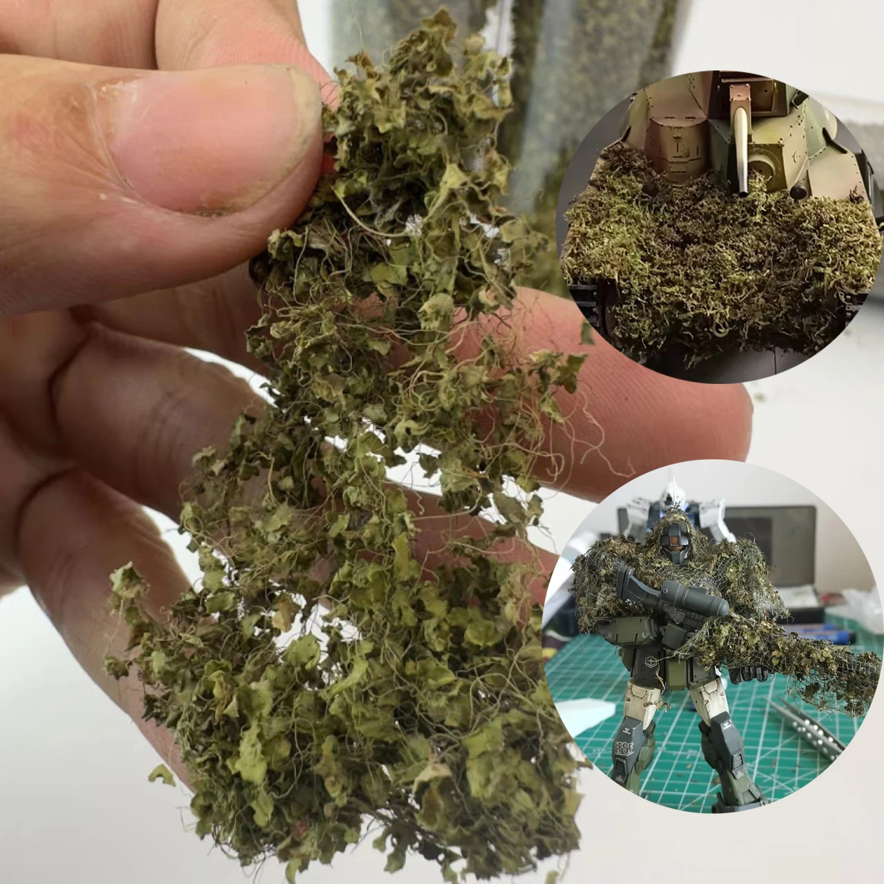 Artificial Vines Military Camouflage Net for Diy Model Making/Wargaming/Micro Sandtable Landscape/Railway Train Layout/Diorama