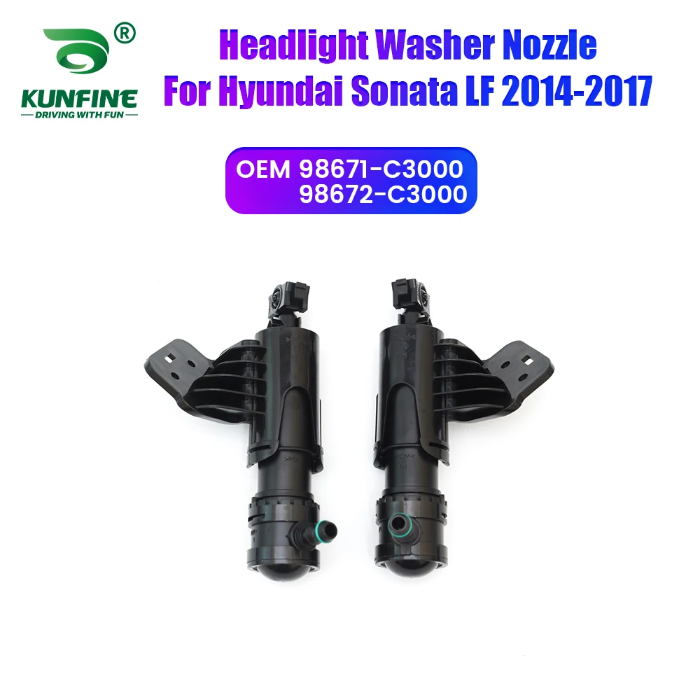 

Car Headlight Front Bumper Washer Spray Nozzle Jet Headlamp Pump Cover For Hyundai Sonata LF 2014-2017
