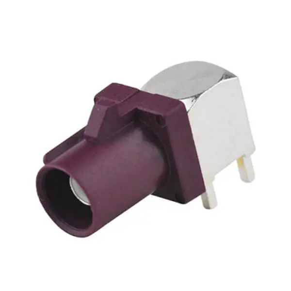 FAKRA D Male to SMB Right Angle Connector, Purple IP67 RF Cable for Automotive GPS GSM Antenna