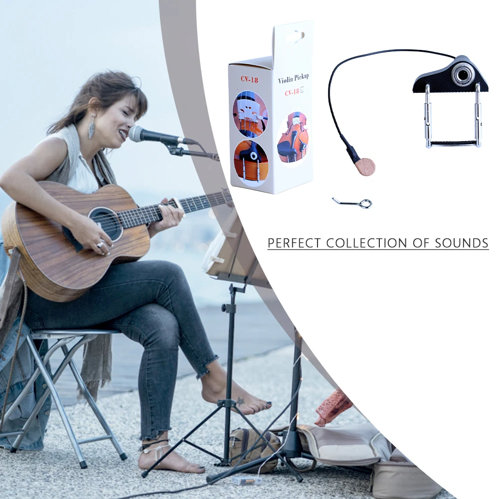 バイオリンピックアップ楽器ピックアップインスタント本格的な音 - Musical Instrument Viola のレビューと価格