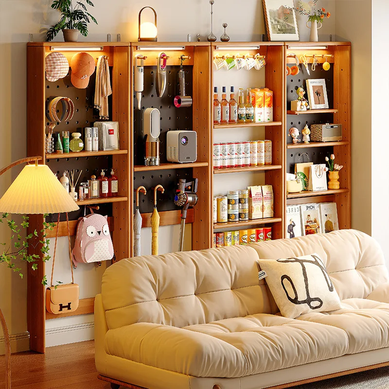 Solid wood hole board ultra-thin shelf sofa, rear shelf thin cabinet
