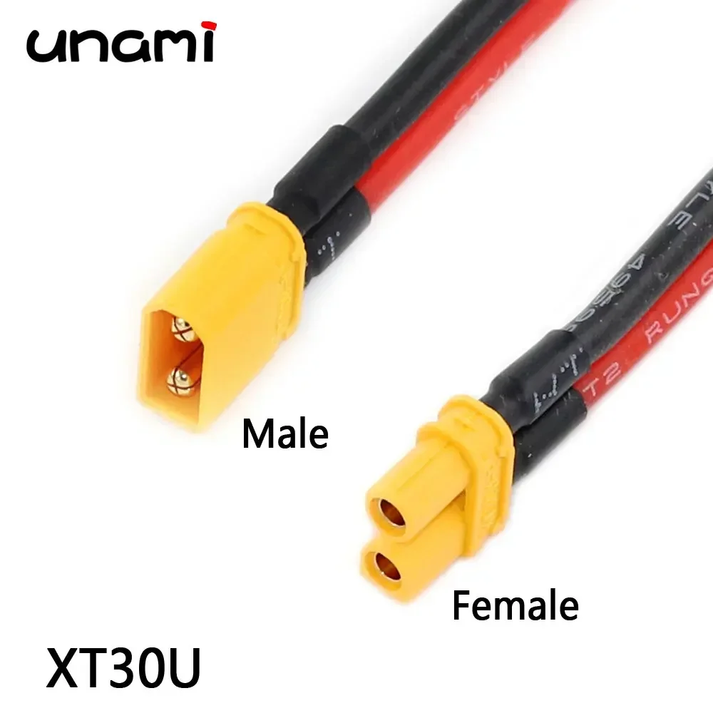 XT30U XT60H XT90 Male Female Connector Plug with 18/16/14/12/10AWG Silicone Wire 10/20/30cm for RC Battery Cable FPV Drone