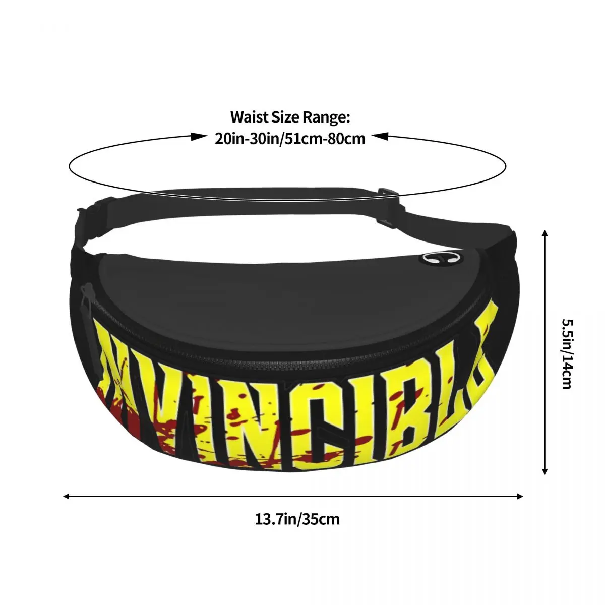 Invincible - Blood Stained Waist Bag Accessories Men Women Trend Comic Heroes Funny Viltrim Fanny Pack