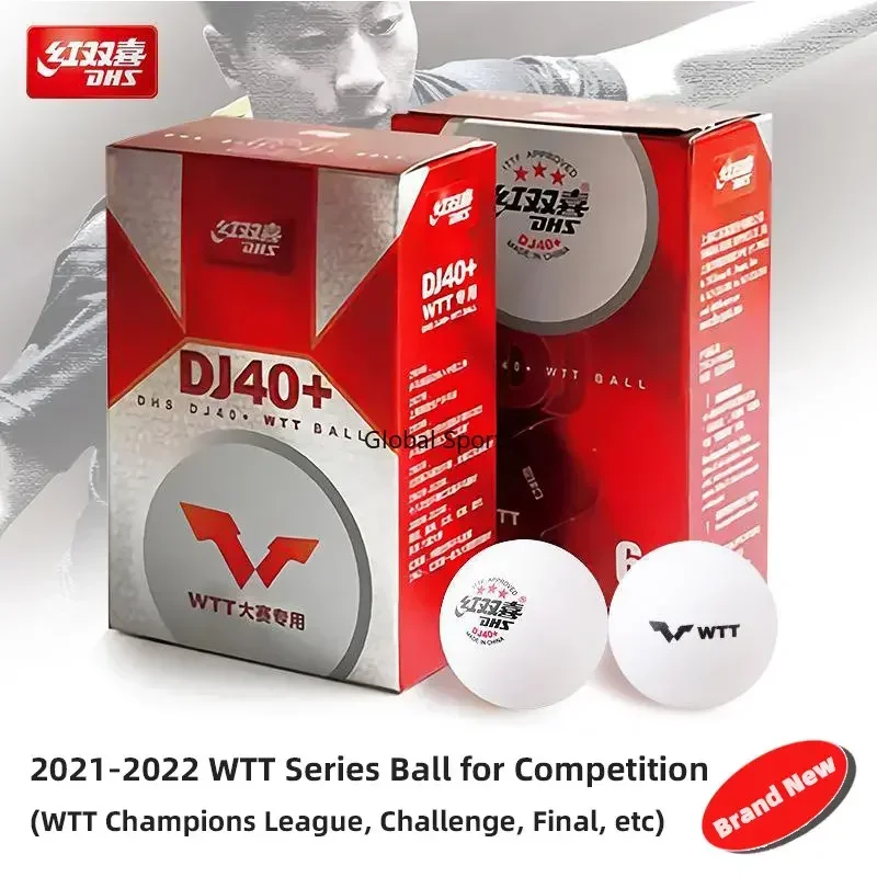 Original DHS DJ40+ Ping Pong Balls 6/12 Balls 3 Stars Professional Table Tennis Balls DHS WTT Ball ABS New Material