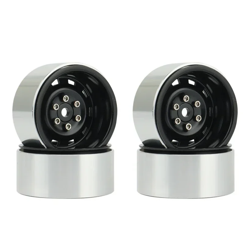 

4PCS Rally 1.9 Metal Beadlock Wheel Hub Rim for 1/10 RC Crawler Axial SCX10 90046 AXI03007 Traxxas TRX4 RC4WD D90