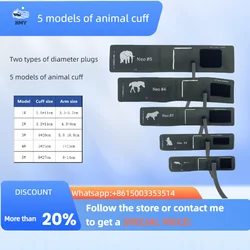 Universal Veterinary Cuff for CONTEC 08A VET Animal Pets Elephant Horse Dog Cat Mouse 5 Sizes Sleeves