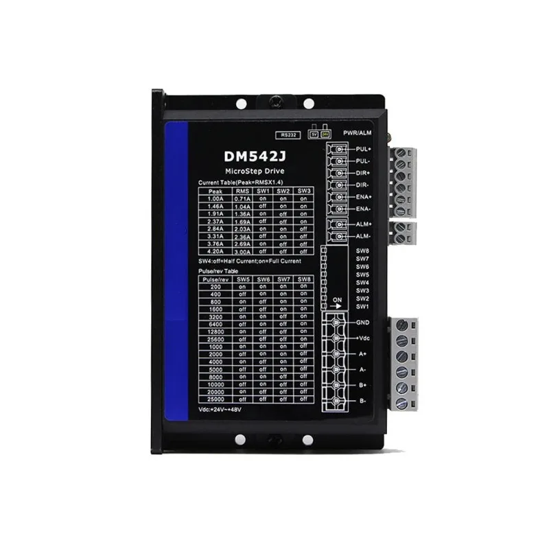 DM542J Digital Stepper Motor Driver DC 24-48V 2 Phase Stepper Motor Controller Drive Module for CNC Router