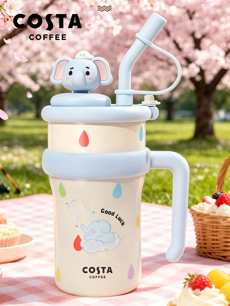 COSTA Mini Giant Vacuum Insulated Tumbler 2.0 - Big Lucky Strike with Lucky Plush Doll, 900ml