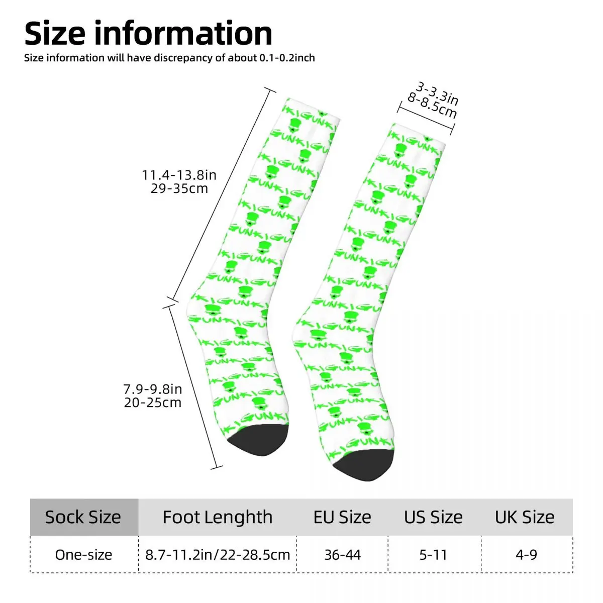 All Seasons Gunki Logo Angling Skull Fishing Gunki Socks Harajuku Sport Middle Tube Socks Soft Hip Hop Stockings for Men Women