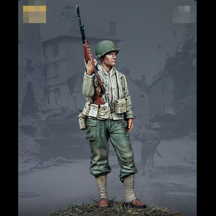 Figurine de Soldat GK en Résine, Kit Non Assemblé et Non Peint, Thème Militaire, WW2 Bar Gunner, 1/35