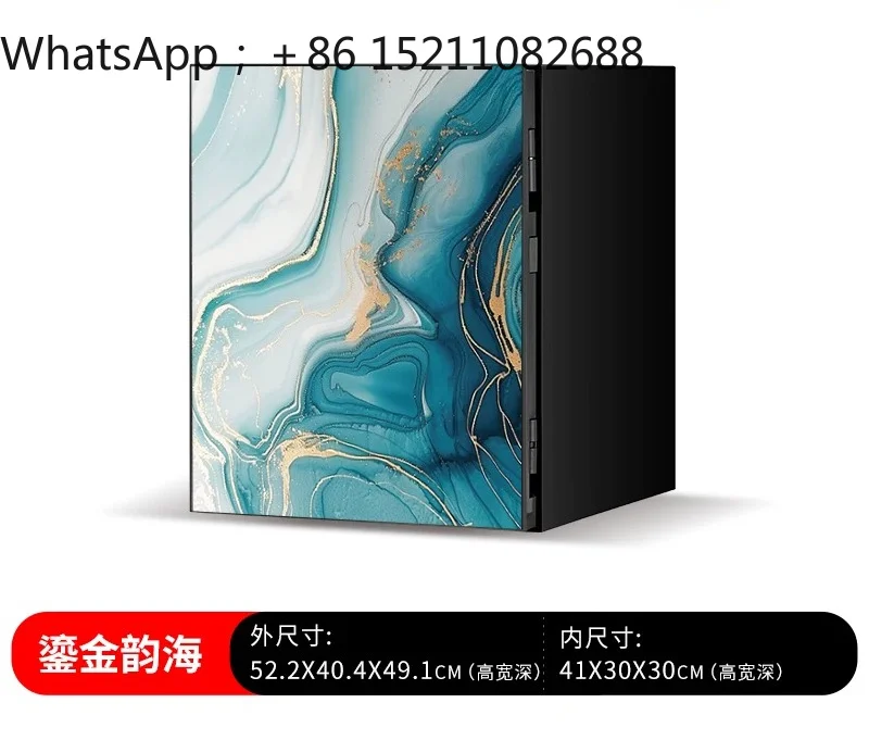 SCY Home Apple Flower Shadow Hidden Small Office Nightstand, Anti-theft Fireproof Password Key Safe Box