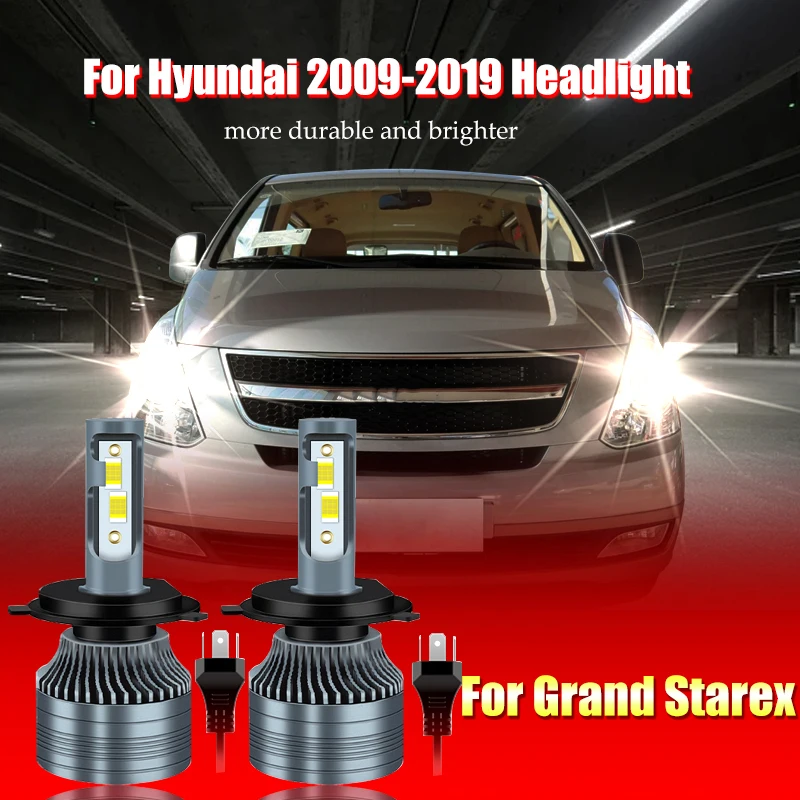 2pc LED FOR Hyundai Grand Starex, year 2009 - 2019 CG LED HeadlampHeadLight Bulbs Kit Replace Halogen