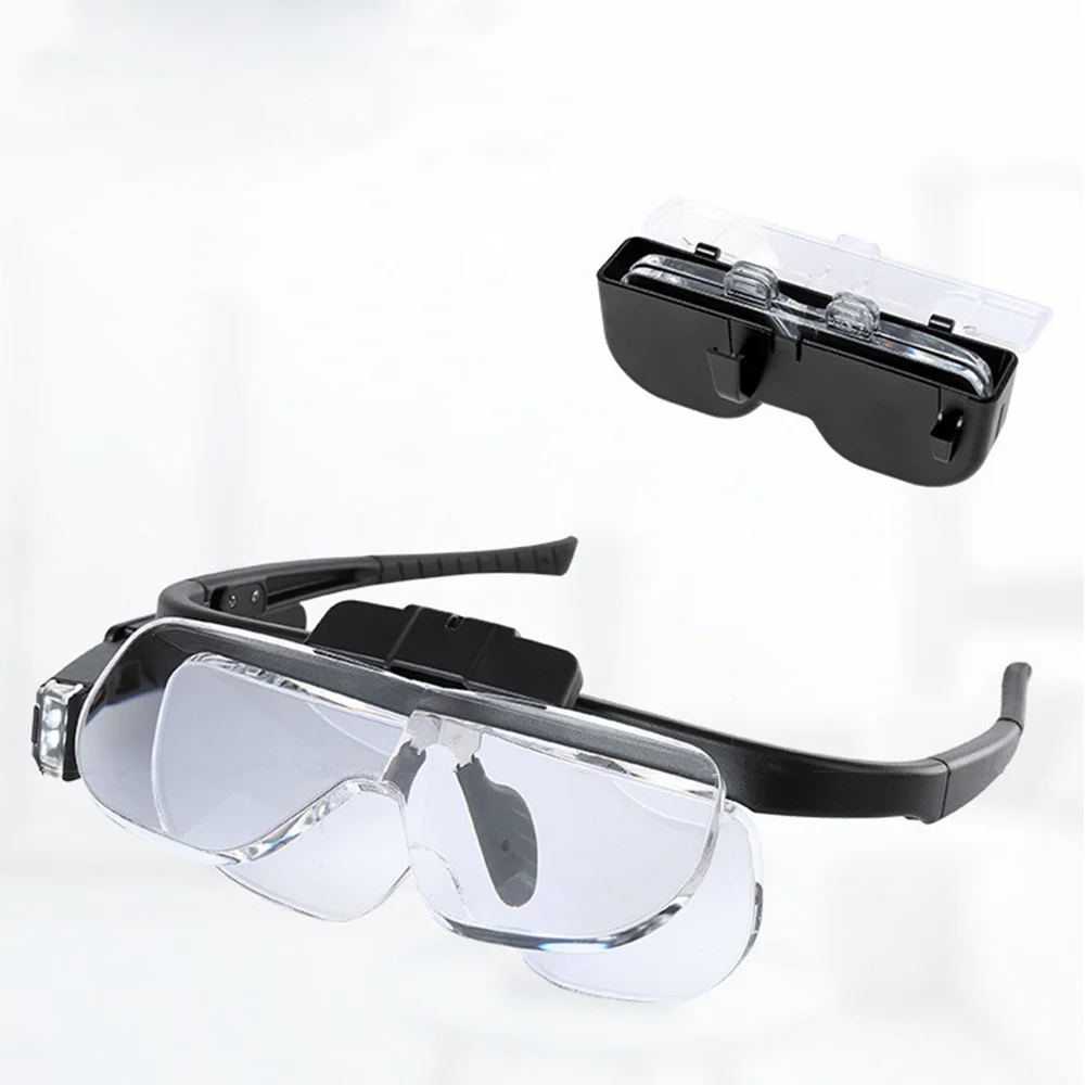 USB Rechargeable Reading Glasses Magnifier 1.5X 2.0X 2.5X 3.5X 4.0X 4.5X For Reading Illuminated Magnifier Magnifying Gl