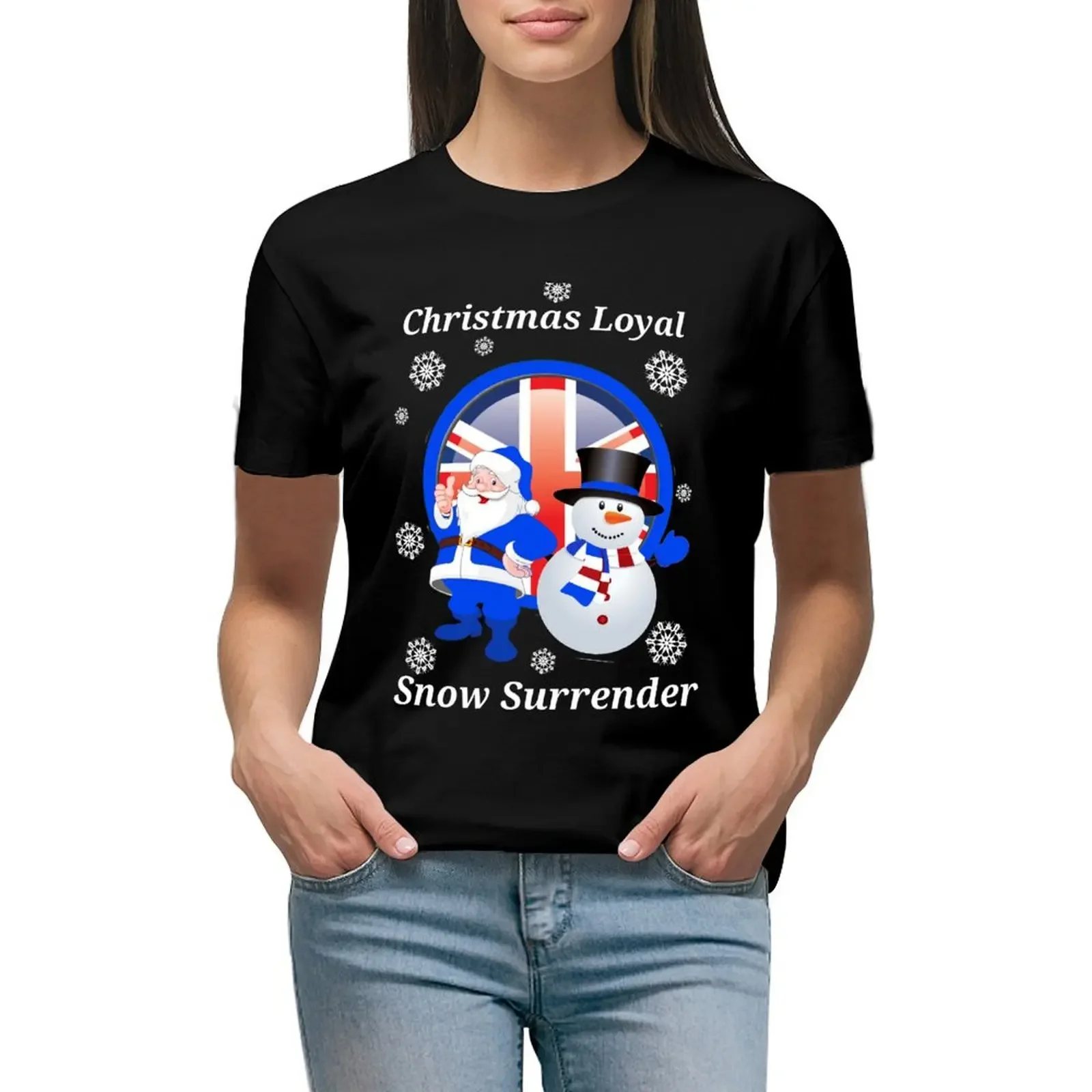 

Christmas Loyal Snow Surrender T-Shirt plus sizes korean fashion Aesthetic clothing t-shirts for Women graphic tees