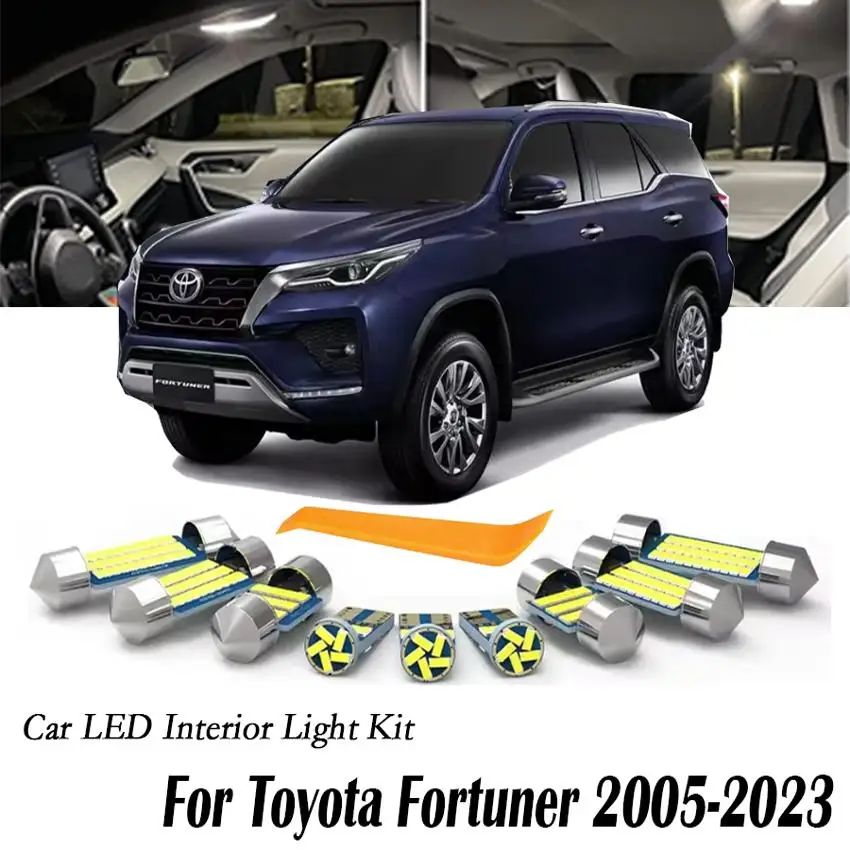 For Toyota Fortuner MK1 MK2 2005-2013 2014 2015 2016 2017 2018 2019 2020 2021 2022 2023 Car LED Interior Light Bulb Kit Lamp