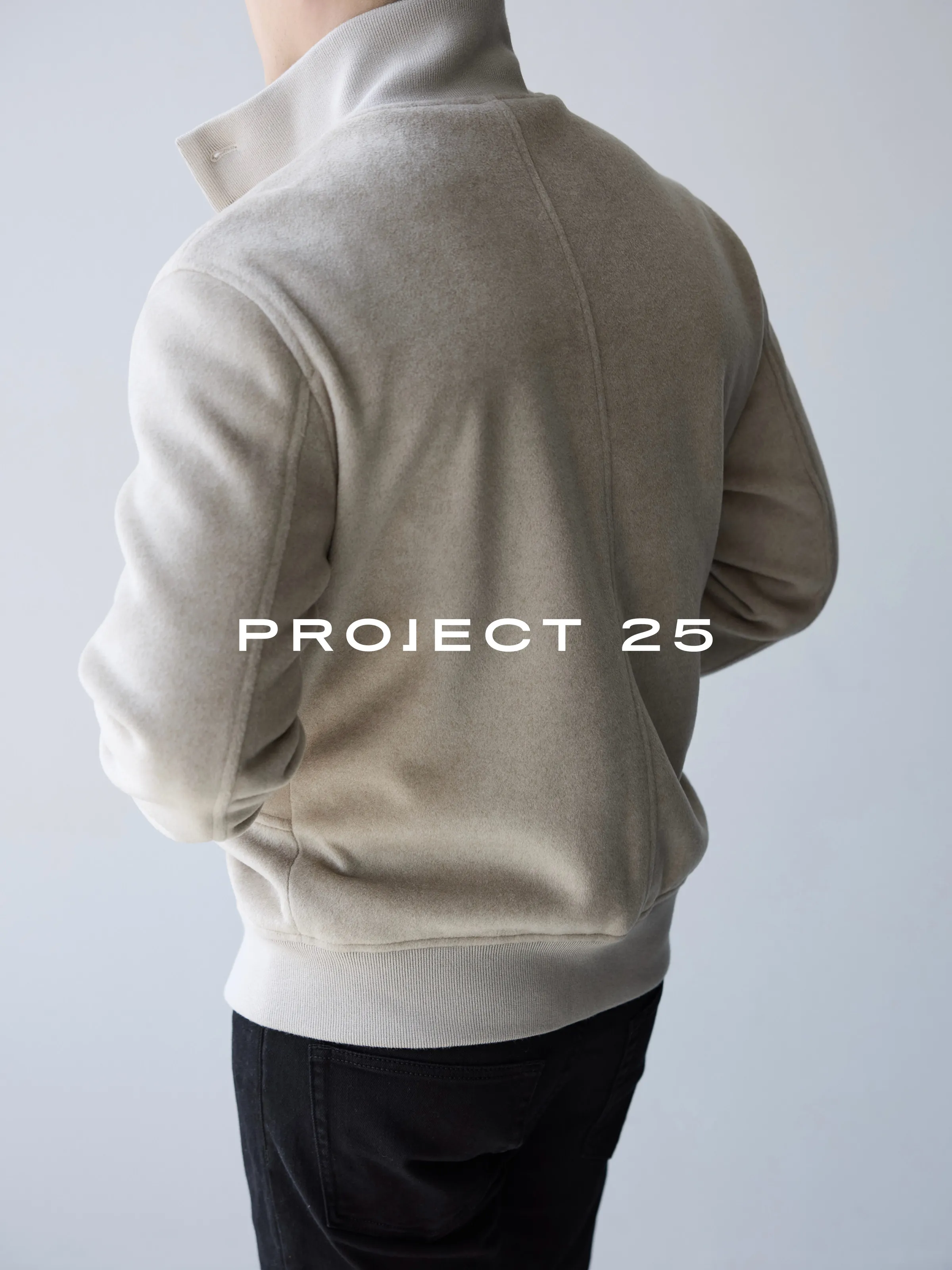 PROJECT 25 Men's Retro Felted Wool-Like Deconstructed Stand Collar Jacket Old Money Style Soft Fluffy Warm Fall Winter Outerwear