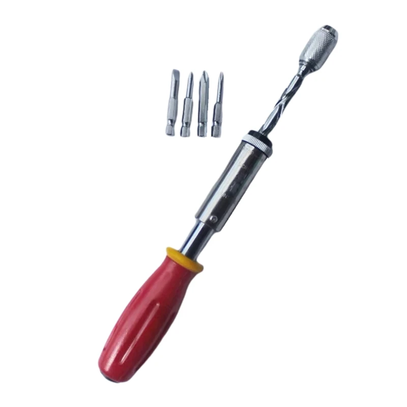 350Mm Semi-Automatic Screwdriver Forward And Reverse Screwdriver Hexagonal Rod Hole Opener High-Grade Ratchet Screwdriver