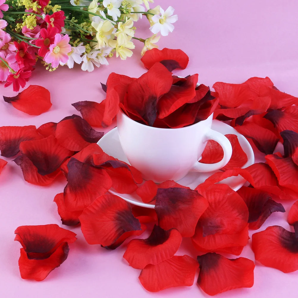 2400 Pcs Flower Girl Basket Decorations Rose Petal Birthday Artificial Flowers Fabric