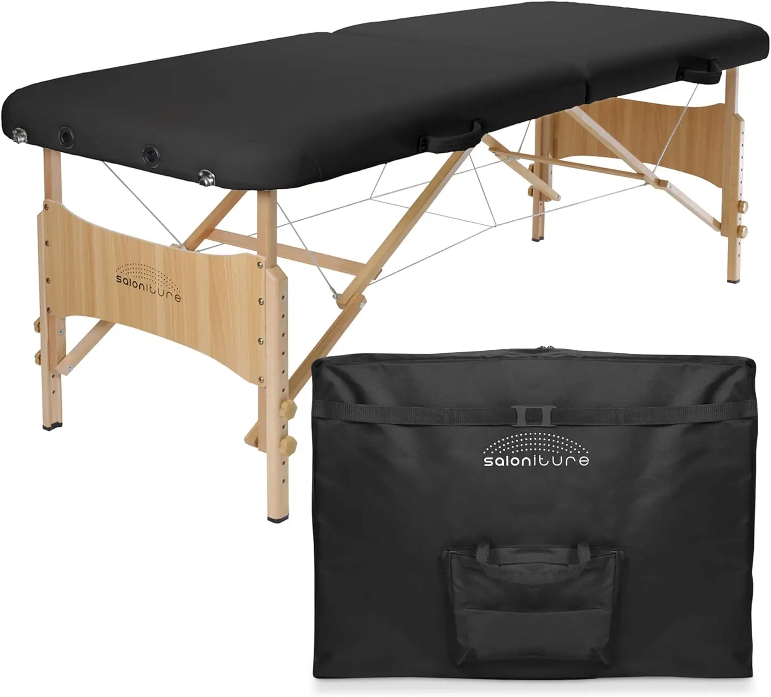 

Basic Portable Folding Massage Tables Massage Beds 1 Count (Pack of 1) Rectangular 28 inches Convenient & portable Black