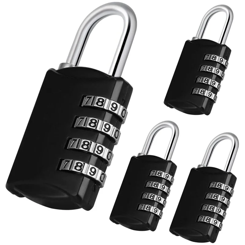 A45U Combination-Padlock 4-Digit-Gym-Locker-Lock - 8 PCS Resettable Combo Lock For Toolbox School Employee Locker