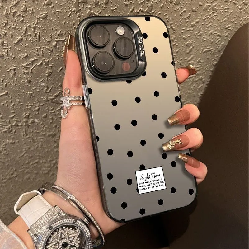 Polka Dot Heart Phone Case For IPhone 16 15 14 13 12 11 Pro Max X XR XS 7 8 Plus Mini SE 2020 2022 Mobile Case