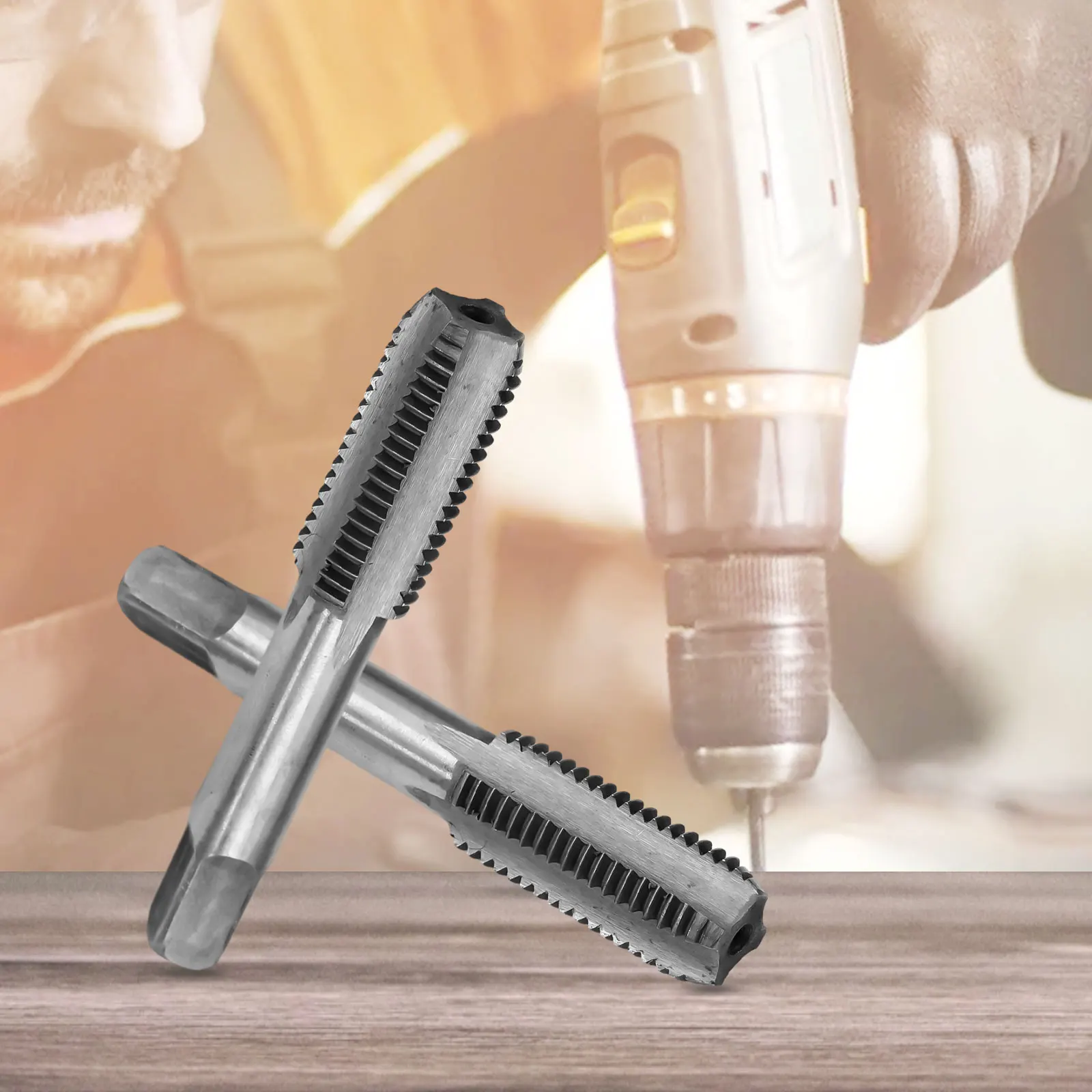 HSS 12mm x 1.5 Metric Taper Tap Set, 2 Pcs Right-Hand Thread Tools, 77mm Length, High Speed Steel Material for DIY Workshop Use