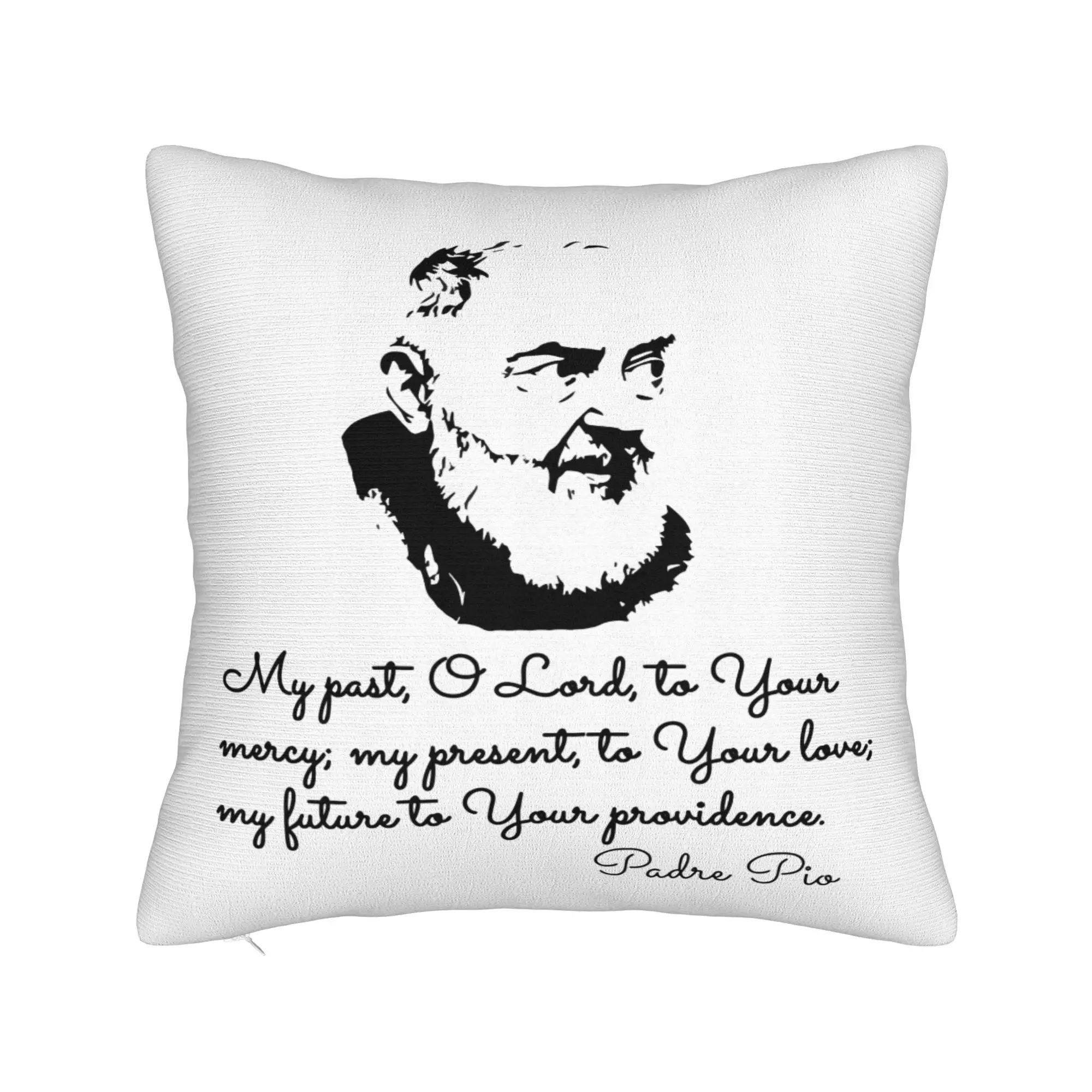Pillow Case Padre Pio Of Pietrelcina Soft Stay With Me Pillow Cover For Sofa Car Home Decor Funny Pillowcases