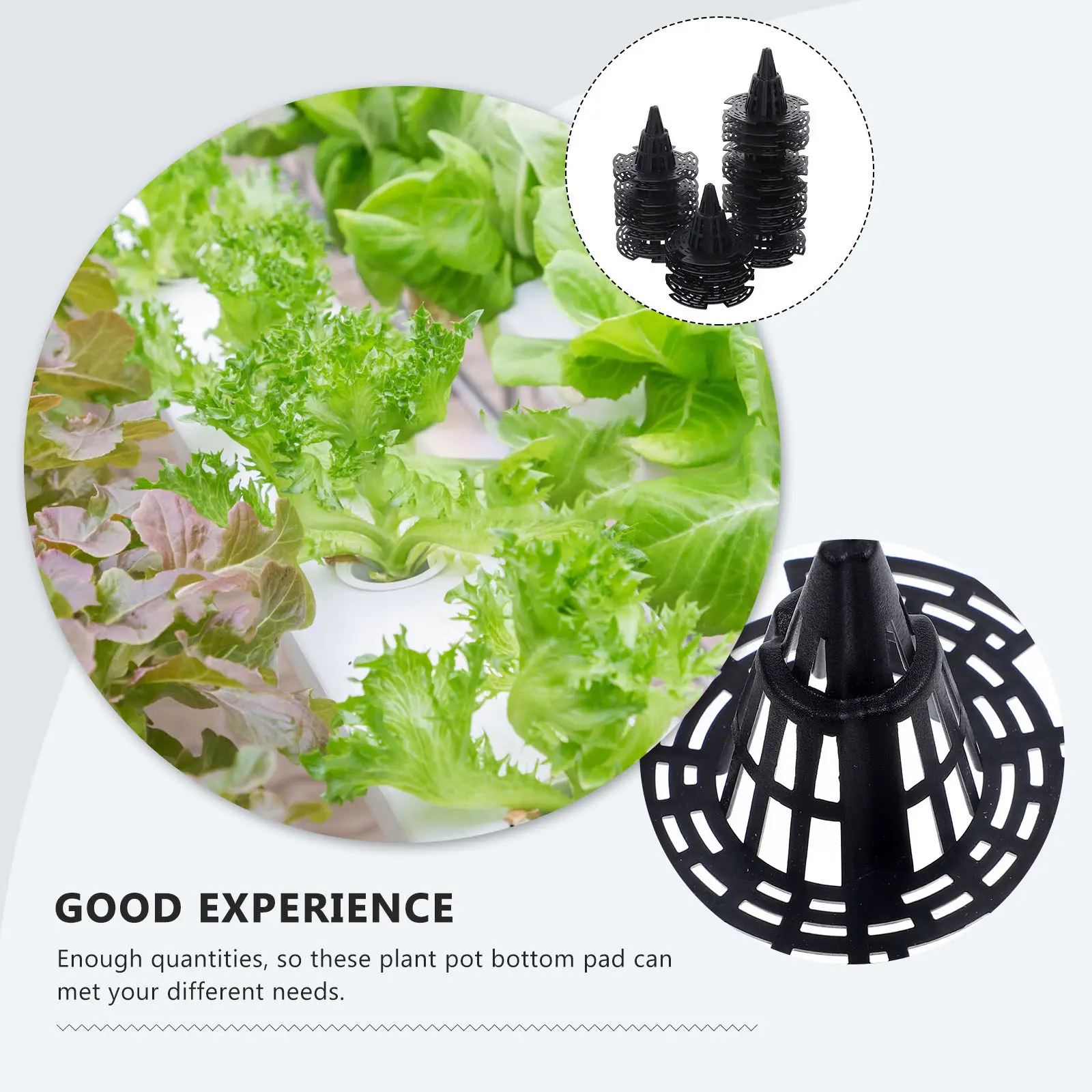 

30 шт. конусообразных пластиковых дренажных сетчатых подкладок для дна цветочных горшков, для бонсай и уличных растений, дышащие, для улучшения почвы