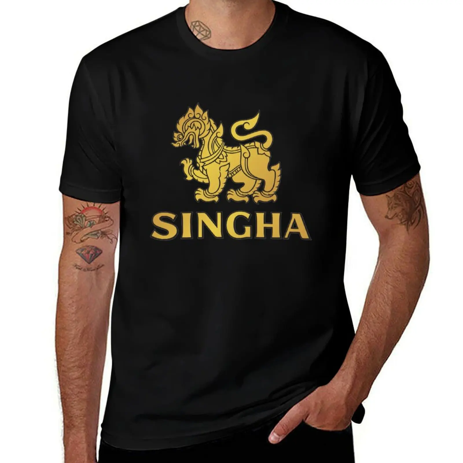 

singha beer T-Shirt printed t shirts for man man t shirts cotton man t shirt heavy cotton T-Shirt