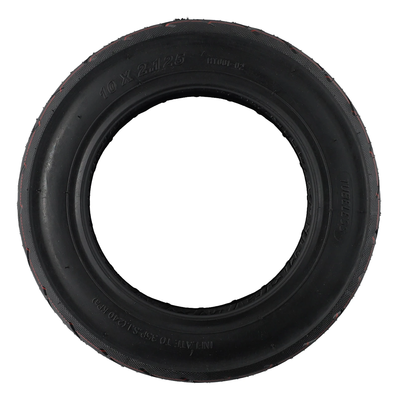 

Tubeless 10 Inch Scooter Tire 10x2.125 for Electric Scooter Front and Rear Wheel Fitment on Standard 10 Inch Wheel Hubs
