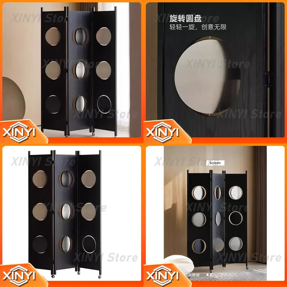 for Modern Movable Folding Screen for Living Room Bedroom Entryway Partition Light Luxury Divider Home Decor Space Separator