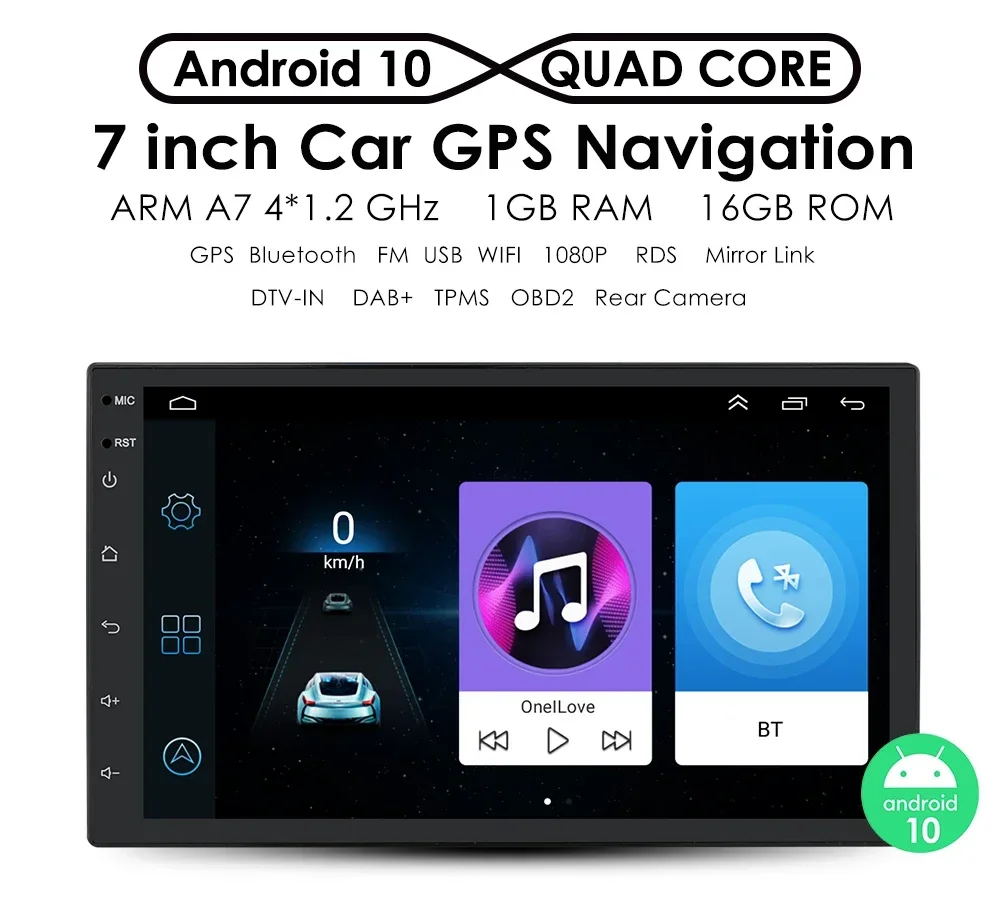 Android Car Radio Video Audio Universal Stereo 7 Inch 2 Din Touch Screen GPS Autoradio Auto Multimedia Player WIFI Bluetooth