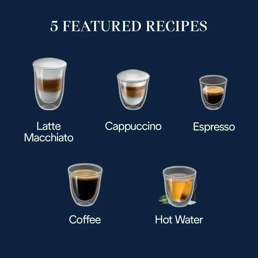 

BestsellerMagnifica Start Automatic Espresso Machine with Auto Milk Frother & Built in Grinder - 5 One-Touch Recipes, Easy-to-Cl