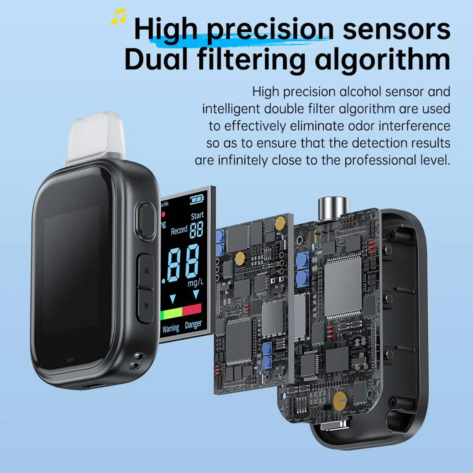 Alcohol Tester Breathalyzer Digital Breathalyzer Meter Personal Alcohol Tester For Home Driving Car Outdoor Personal Travel