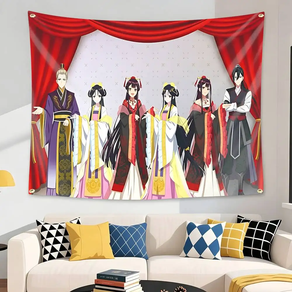 Kou Reirin Though I Am an Inept Villainess Flag Tapestry Banner for Bedroom Living Room Outdoor Camping Custom Supported
